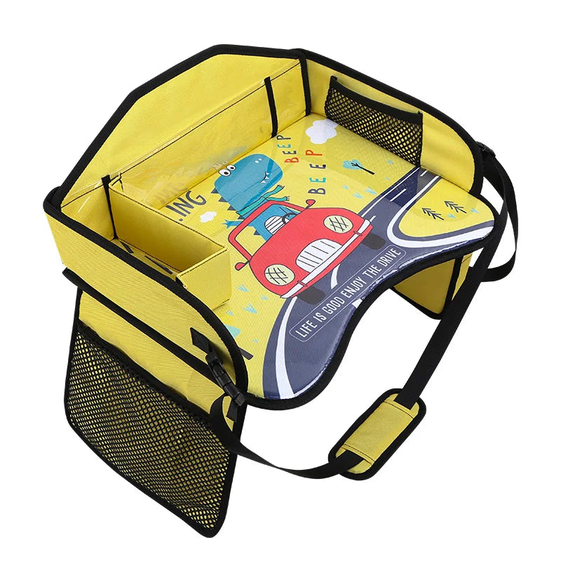 Wholesale Cartoon Baby Stroller Tray Child Dining Drink Table Car Play Tray Durable Travel Tray Kids Portable Car Travel Table