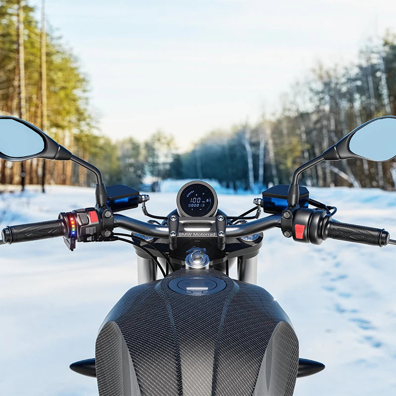 Rapid Heating Universal 12v Motorcycle Heated Grips Compatible with 22mm Diameter Handlebar Motorcycle