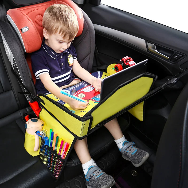 Wholesale Cartoon Baby Stroller Tray Child Dining Drink Table Car Play Tray Durable Travel Tray Kids Portable Car Travel Table