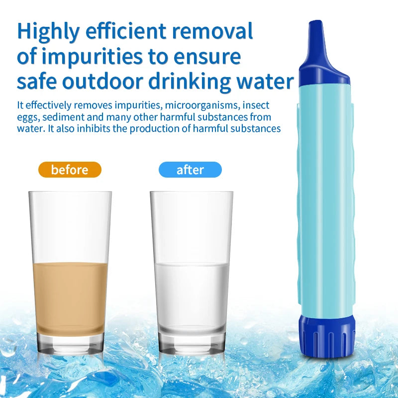 Filterwell Hiking Backpack Personal Mini Survival Camping Outdoor Travel Emergency Life Portable Water Filter Straw