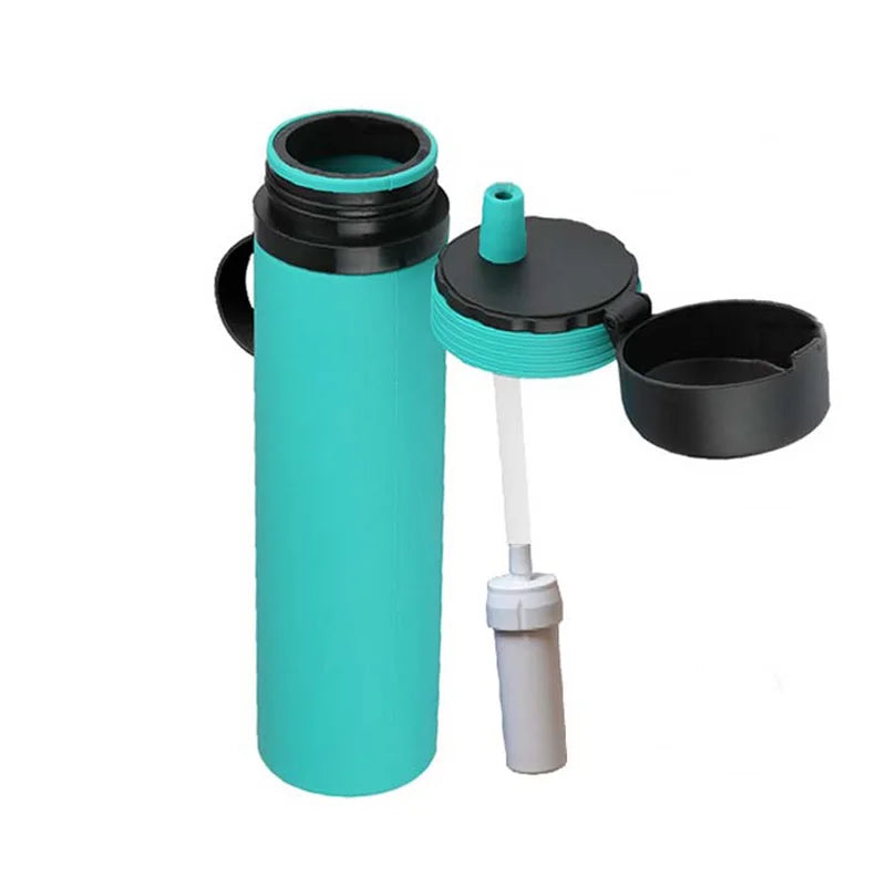 Filterwell Outdoor Sport Bottle Water Purifier UF Purifying  Water Filtration Filter Bottle  with Filter Straw