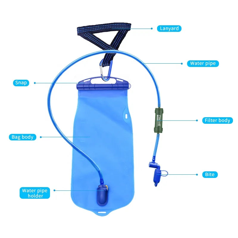 Outdoor Water Filter Gravity Bag for Camping