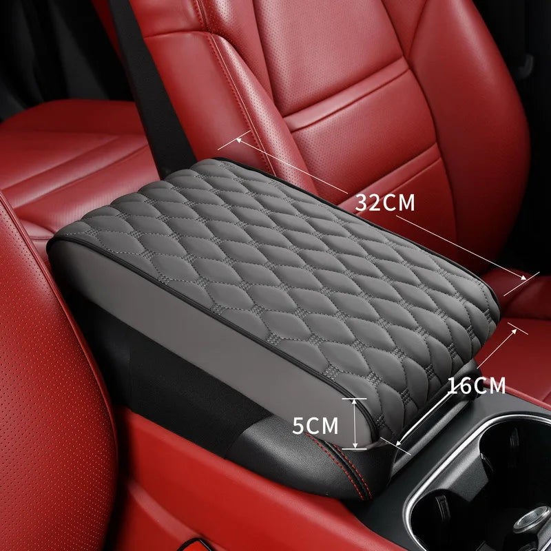 Waterproof Car Center Console Armrest Cover PU Leather Car Console Arm Rest Lid Protector Booster Cover