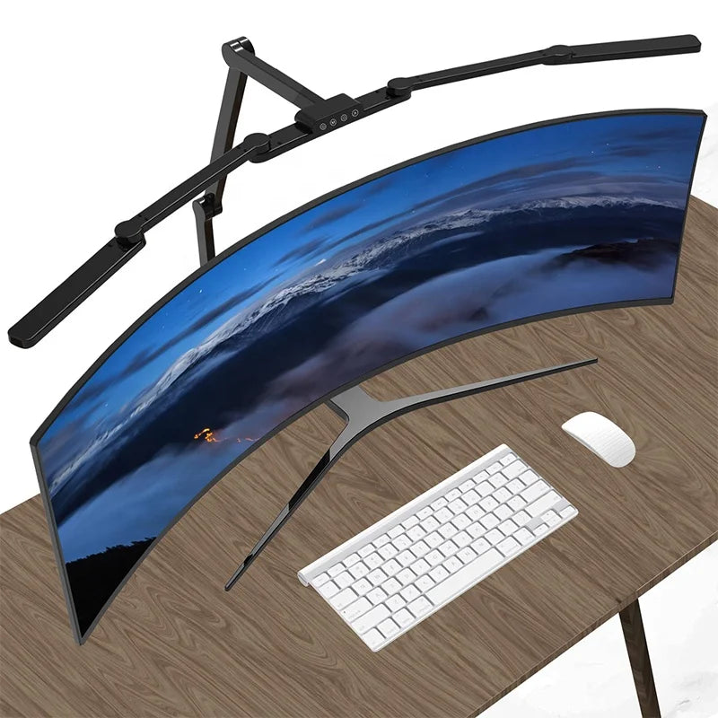 2022 New  Arrival Swing Arm Desk Lamp for Home Office Ultra Wide Metal Folding Led Desk Lamp with Clamp