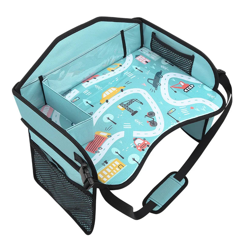 Wholesale Cartoon Baby Stroller Tray Child Dining Drink Table Car Play Tray Durable Travel Tray Kids Portable Car Travel Table