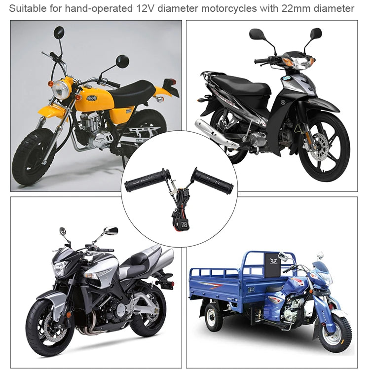 WUPP 7/8\" Universal Electric Warmer Heating Handlebar Heated Grips for Motorbike Motorcycle Body Systems