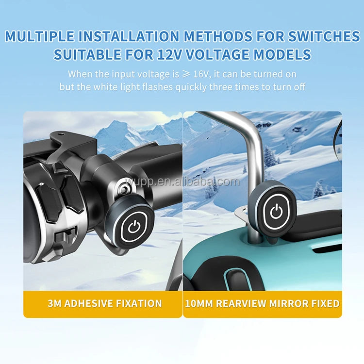 Winter Heated Handlebar 5+1 Gear Motorcycle Electric Heating Grip with Memory Function