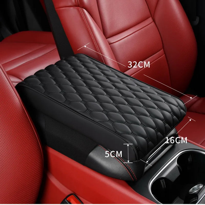 Waterproof Car Center Console Armrest Cover PU Leather Car Console Arm Rest Lid Protector Booster Cover
