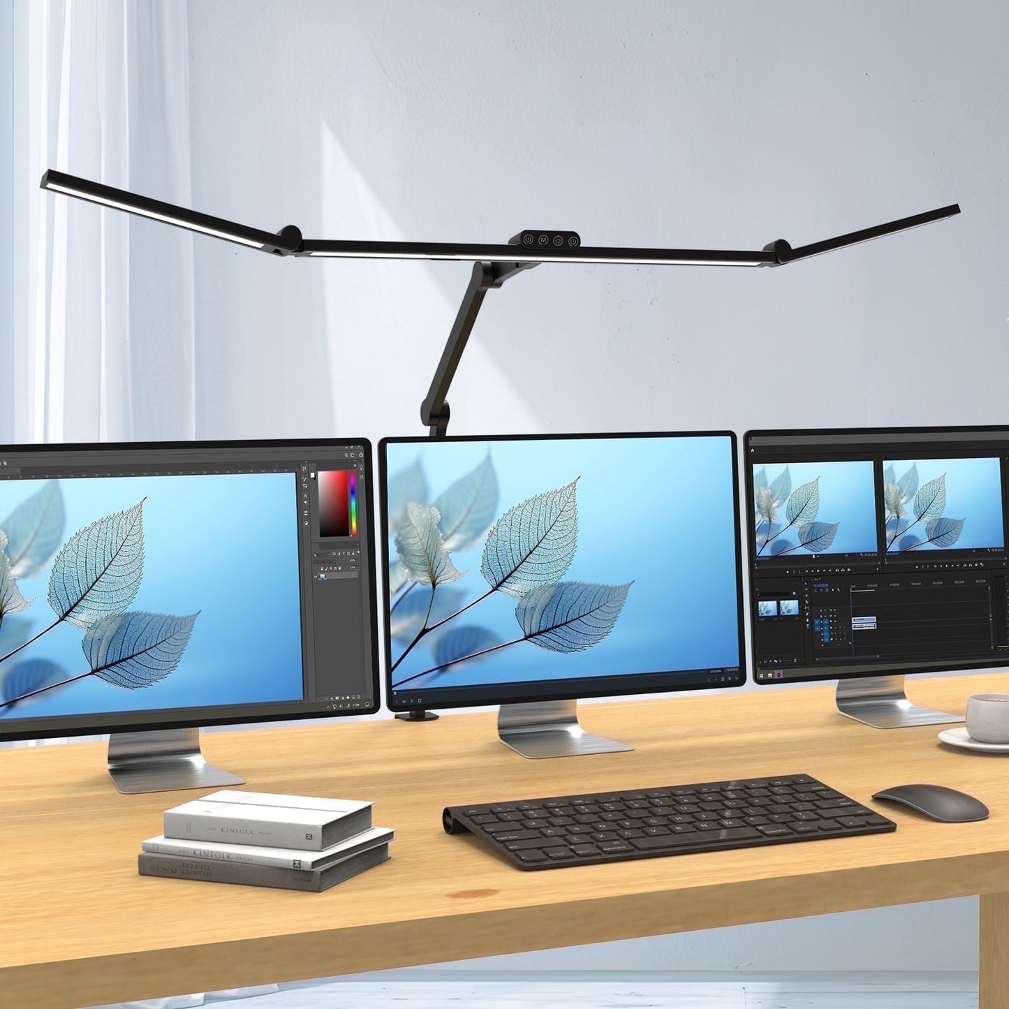 New multifunctional desktop clip-type long-arm desk lamp computer screen work reading eye protection touch desk lamp