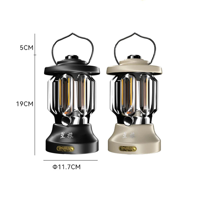 Warsun LED Rechargeable Retro Metal Camping Lantern Battery Powered Hanging White Candle Lamp Portable Camping Light
