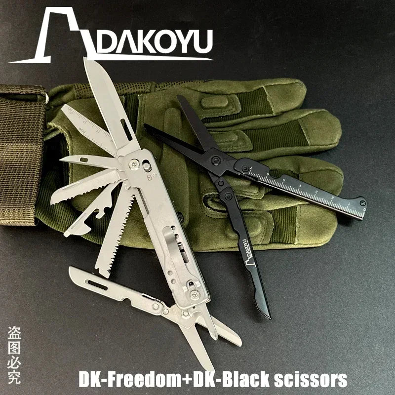 DAKOYU Outdoor Multifunctional Folding Multifunctional Tools Camping Equipment Portable EDC Detachable Large Scissors
