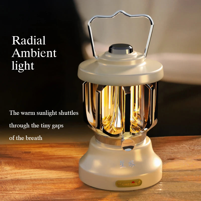Warsun LED Rechargeable Retro Metal Camping Lantern Battery Powered Hanging White Candle Lamp Portable Camping Light