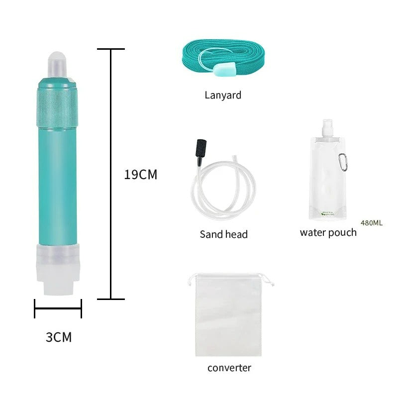 0.01 Um Membrane Solutions Purifier Personal Hiking Camping Outdoor Survival Portable Life Water Filter Straw
